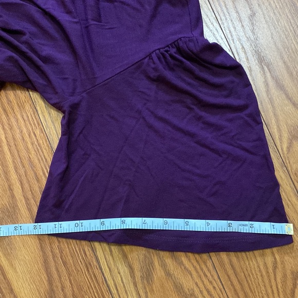 Motherhood Maternity women’s purple nursing dress, bell s/s elastic waist S/P - Picture 13 of 15